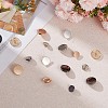 Gorgecraft 54Pcs 9 Styles Alloy Shank Buttons BUTT-GF0001-17-3