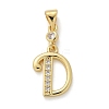 Brass Micro Pave Cubic Zirconia Pendants KK-M319-02G-D-1