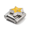 Star 304 Stainless Steel Enamel Connector Charms STAS-L023-003E-2