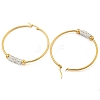 PVD Vacuum Plating 202 Stainless Steel Hoop Earrings EJEW-H003-44G-04-2