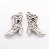 Tibetan Style Alloy Pendant Rhinestone Settings X-TIBEP-24059-AS-RS-2