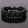 Natural & Synthetic Mixed Gemstone Beads Braided Beaded Bracelets BJEW-SW00002-03-7
