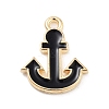 Light Gold Plated Alloy Enamel Charms ENAM-M219-07KCG-02-1