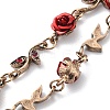 Aluminium Flower Link Bracelets BJEW-WH0011-19R-2