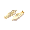 Religion Brass Micro Pave Clear Cubic Zirconia Pendants KK-N287-46C-G-2