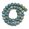 Handmade Fancy Antique Glazed Porcelain Ceramic Round Beads Strands PORC-L019-10mm-11-7