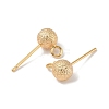 Brass Stud Earring Findings KK-R164-05B-G-2