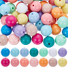 56Pcs 14 Colors Opaque Acrylic Beads MACR-SC0001-37-1