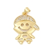 Brass Micro Pave Cubic Zirconia Pendants KK-D317-102G-1