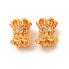 Brass Micro Pave Clear Cubic Zirconia Beads KK-CBA25B2-06G-1
