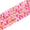 Baking Paint Transparent Glass Beads Strands LS-DGLA-A035-T4mm-A12-1