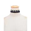 Polyester Fabrics Choker Necklaces X-NJEW-N0065-013A-01-3