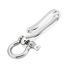 2Pcs 2 Style Brass S Hook Clasps and D-Ring Anchor Shackle Clasps KK-PH0002-70-1