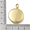 Brass Flat Round Locket Pendants KK-D431-028A-G-3