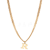 1Pc 304 Stainless Steel Letter Pendant Necklaces NJEW-LP0001-33R-G-1
