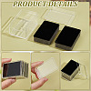 Rectangle Clear Plastic Loose Diamond Display Boxes CON-WH0092-60B-5