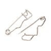 Iron Crimp Safety Pin Brooch Findings JEWB-Z050-01P-01-2