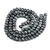 Opaque Baking Paint Glass Beads Strands GLAA-Q110-03A-14-2