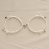 Alloy Heart-shaped Magnetic Braided Rope Bracelets for Couple Girlfriends WG59636-03-1