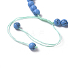 Synthetic Turquoise(Dyed) Braided Bead Bracelets BJEW-JB04804-01-5