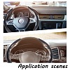 SUPERFINDINGS 2Pcs Fibre Car Steering Wheel Cover and 12Pcs PVC Air Conditioner Strip Decoration Cover AJEW-FH0002-40-6