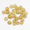 Filigree Multi-Petal Brass Bead Caps KK-N0088-07G-01-2