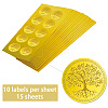 15 Sheets Gold Foil Paper Picture Stickers STIC-WH0025-004-3