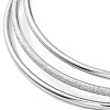 3Pcs 304 Stainless Steel Plain Bangles Set BJEW-G684-02A-P-3