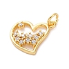 Brass Micro Pave Cubic Zirconia Pendants KK-S510-49G-01-2