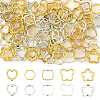 100Pcs 10 Styles Alloy Bead Frame FIND-FS0004-92-1