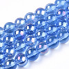Electroplate Transparent Glass Beads Strands GLAA-T032-T6mm-AB04-1