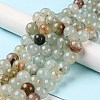 Natural Green Rutilated Quartz Beads Strands G-Q1001-A03-03-4