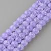 Synthetic Crackle Quartz Beads Strands GLAA-S134-6mm-15-1