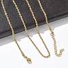 10Pcs 2MM 304 Stainless Steel Rope Chain Necklaces NJEW-G203-08G-1