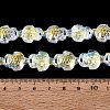 Electroplate Transparent Glass Beads Strands EGLA-N055-04A-11-4