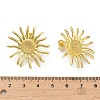 Sun Brass Stud Earrings EJEW-Z145-01G-3
