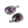 Natural Amethyst Pendants G-H086-01P-02-2