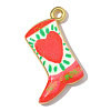 Printed Brass with Enamel Pendants KK-OY001-44G-1
