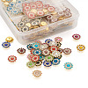 Yilisi 300Pcs 15 Style Flower Shape Rhinestone Buttons RB-YS0001-02-12