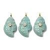 Natural Amazonite Carved Pendants G-H357-05G-01-1