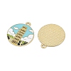 Alloy Enamel Pendants ENAM-V001-02D-G-2