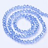 Electroplate Glass Beads Strands X-EGLA-A034-T6mm-B09-2