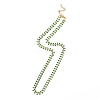 Enamel Ear of Wheat Link Chain Necklace NJEW-P220-02G-07-1