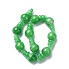 Natural Jade 3-Hole Guru Bead Strands G-K149-44-2