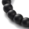 Natural Lava Rock & Synthetic Black Stone & Non-magnetic Hematite Round Beads Energy Stretch Bracelets Set BJEW-JB06971-11