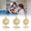 6Pcs Rack Plating Brass Micro Pave Cubic Zirconia Pendants KK-BBC0020-64-6