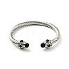 304 Stainless Steel Twist Rope Shape Open Cuff Bangle BJEW-D449-02P-03-1