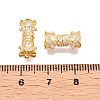 925 Sterling Silver Micro Pave Cubic Zirconia Screw Clasps STER-T007-91G-3