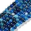 Natural Striped Agate/Banded Agate Beads Strands G-Z060-A01-B25-1