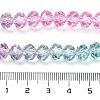 Transparent Painted Glass Beads Strands X1-DGLA-A034-T6mm-A10-3